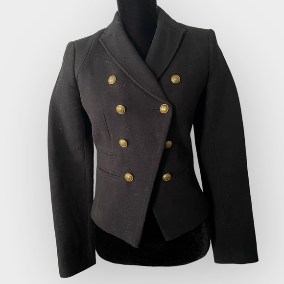Banana Republic military inspired cutaway double breasted blazer jacket size 2